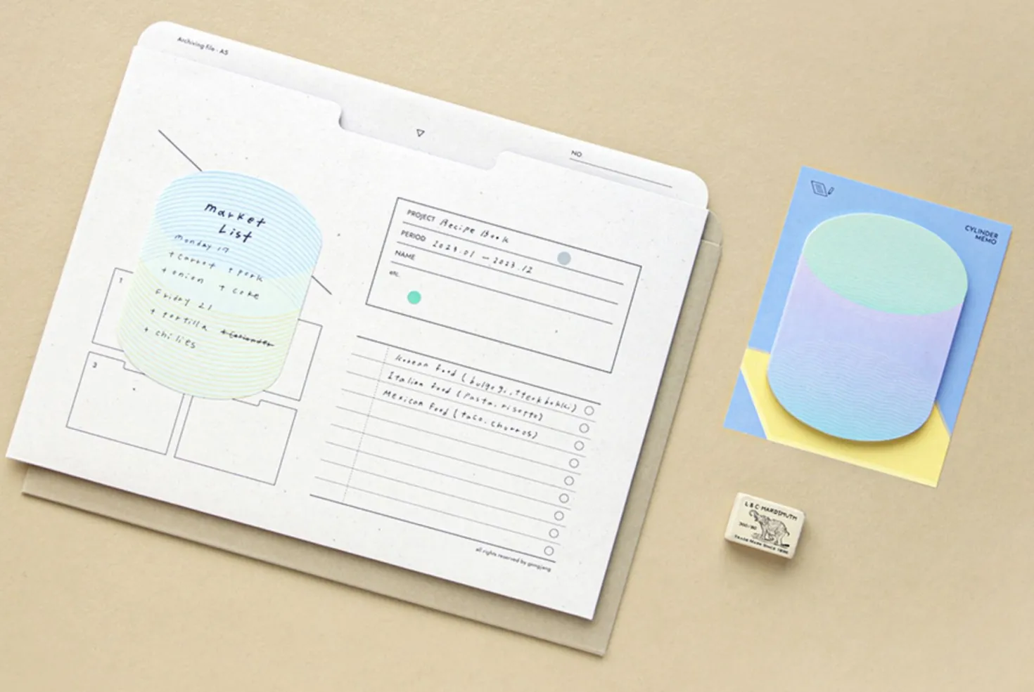 Cylinder Sticky Note