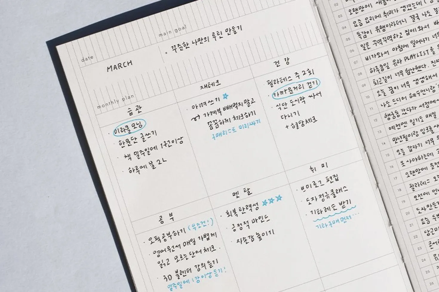 Daily Sequence One-Month Planner