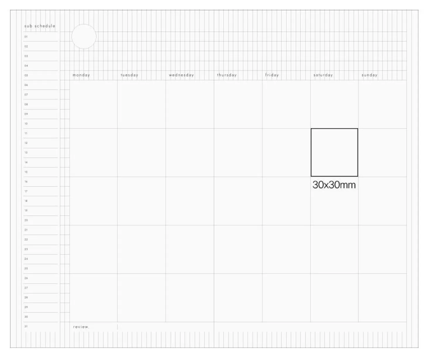 Daily Sequence One-Month Planner