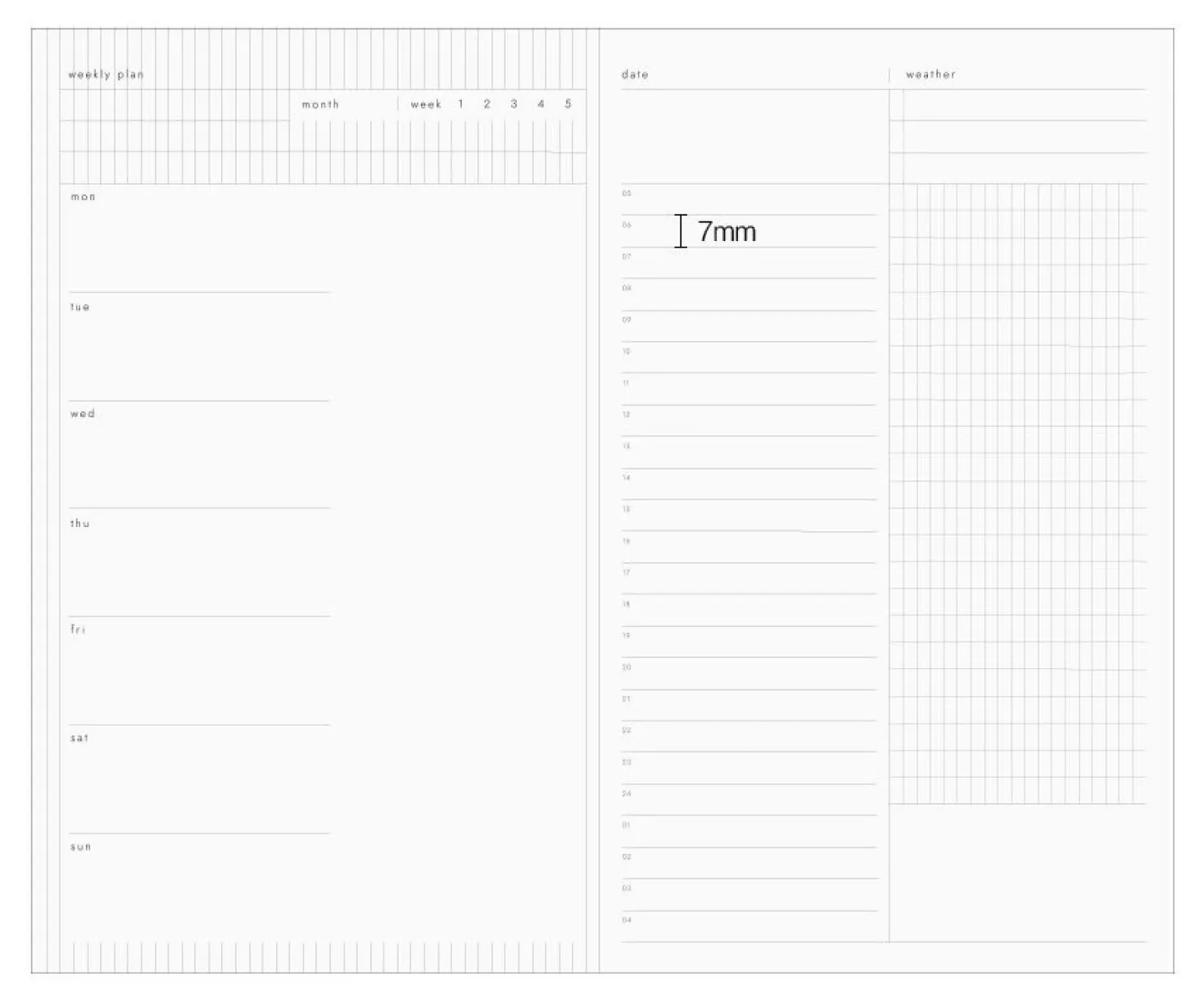 Daily Sequence One-Month Planner