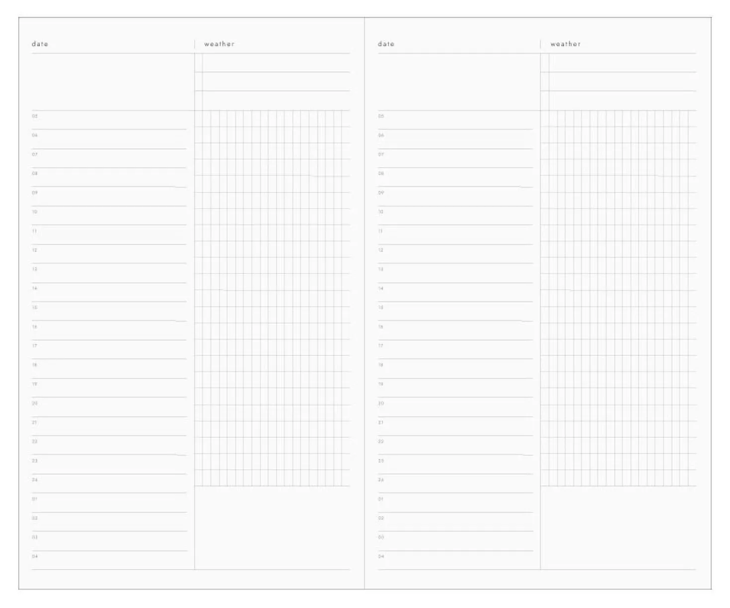Daily Sequence One-Month Planner
