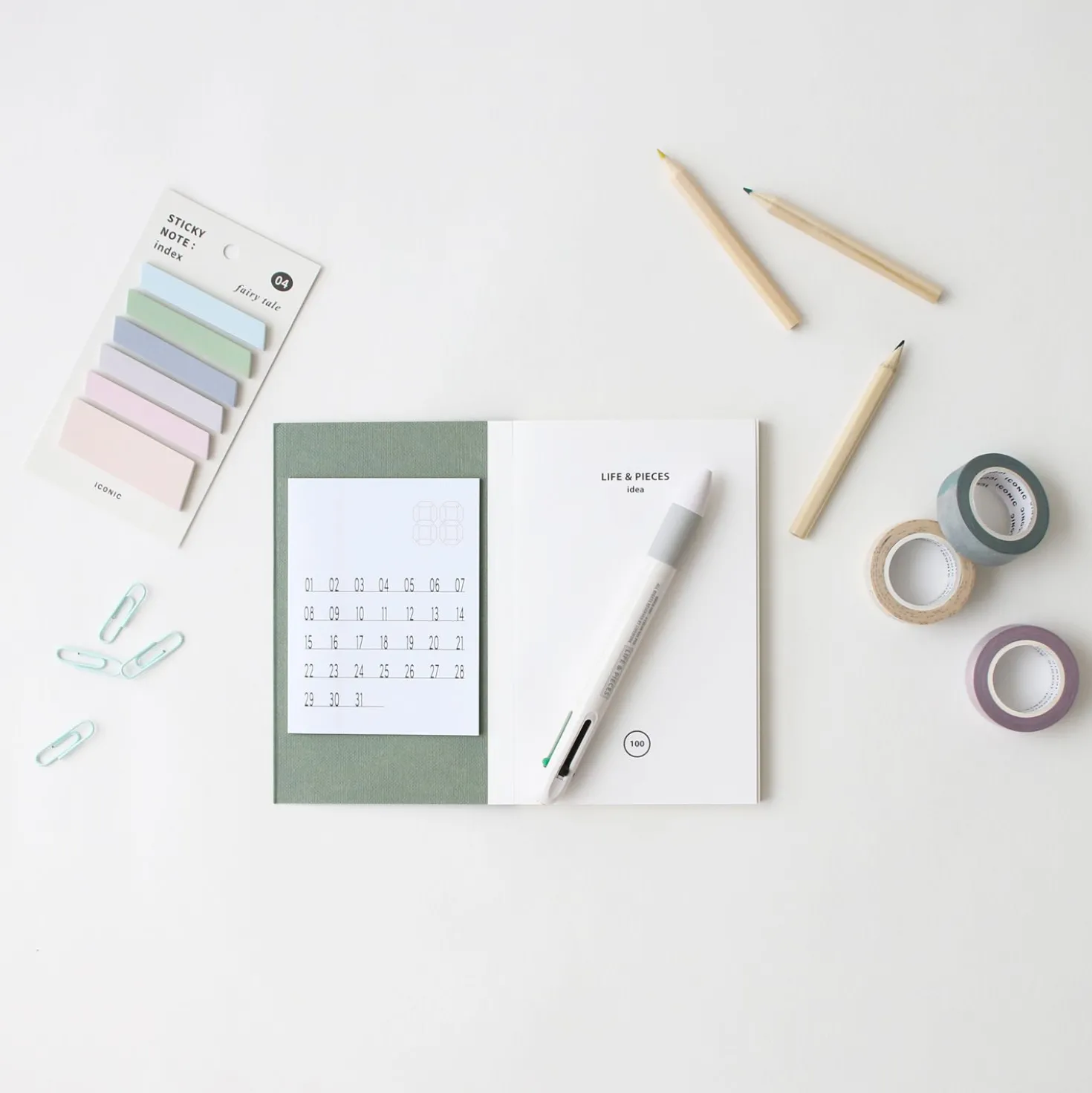 Dateless Calendar Sticky Note