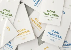 30 Days Goal Tracking Slim Notebook