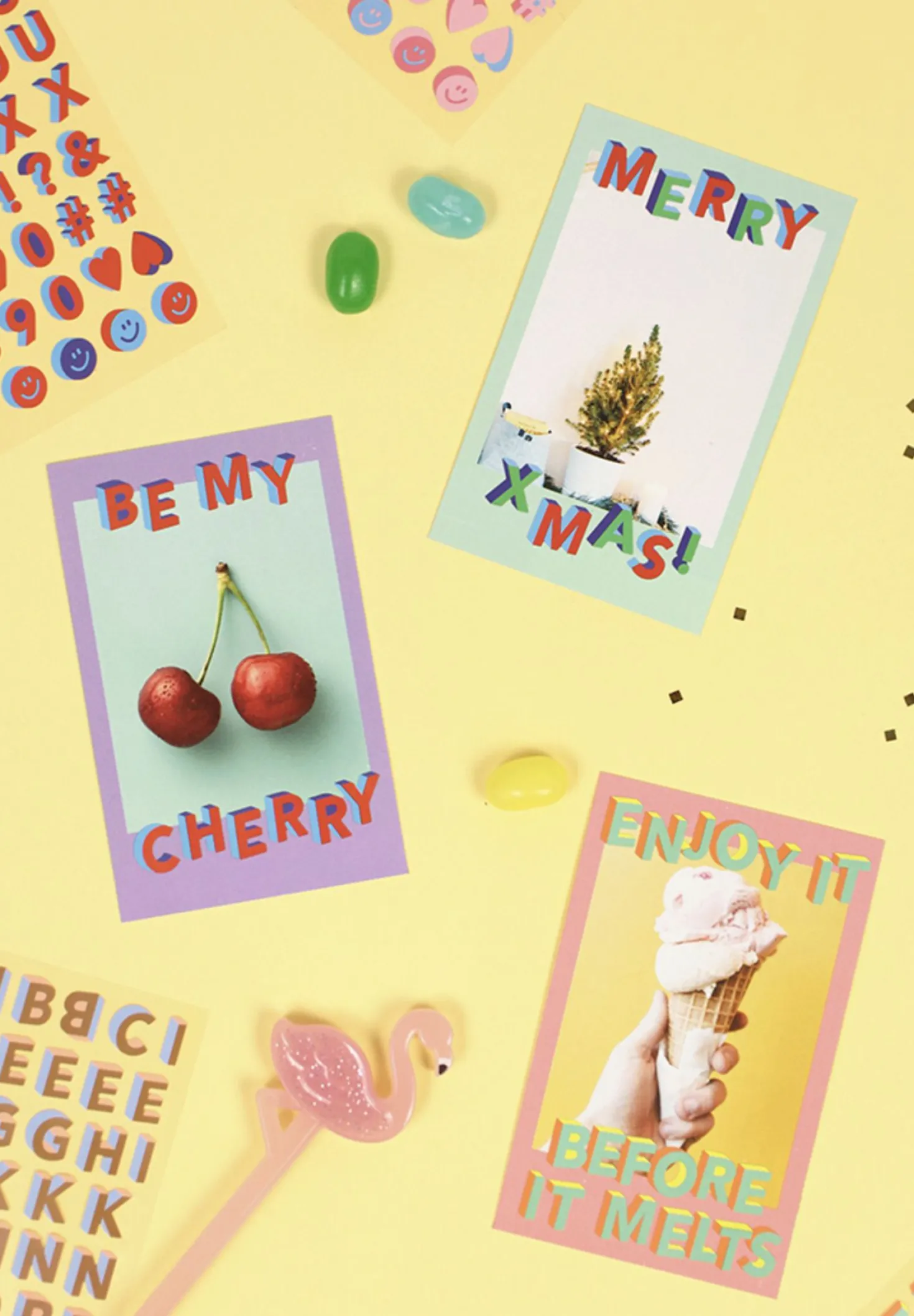 3D Fun Mix Alphabet Removable Sticker