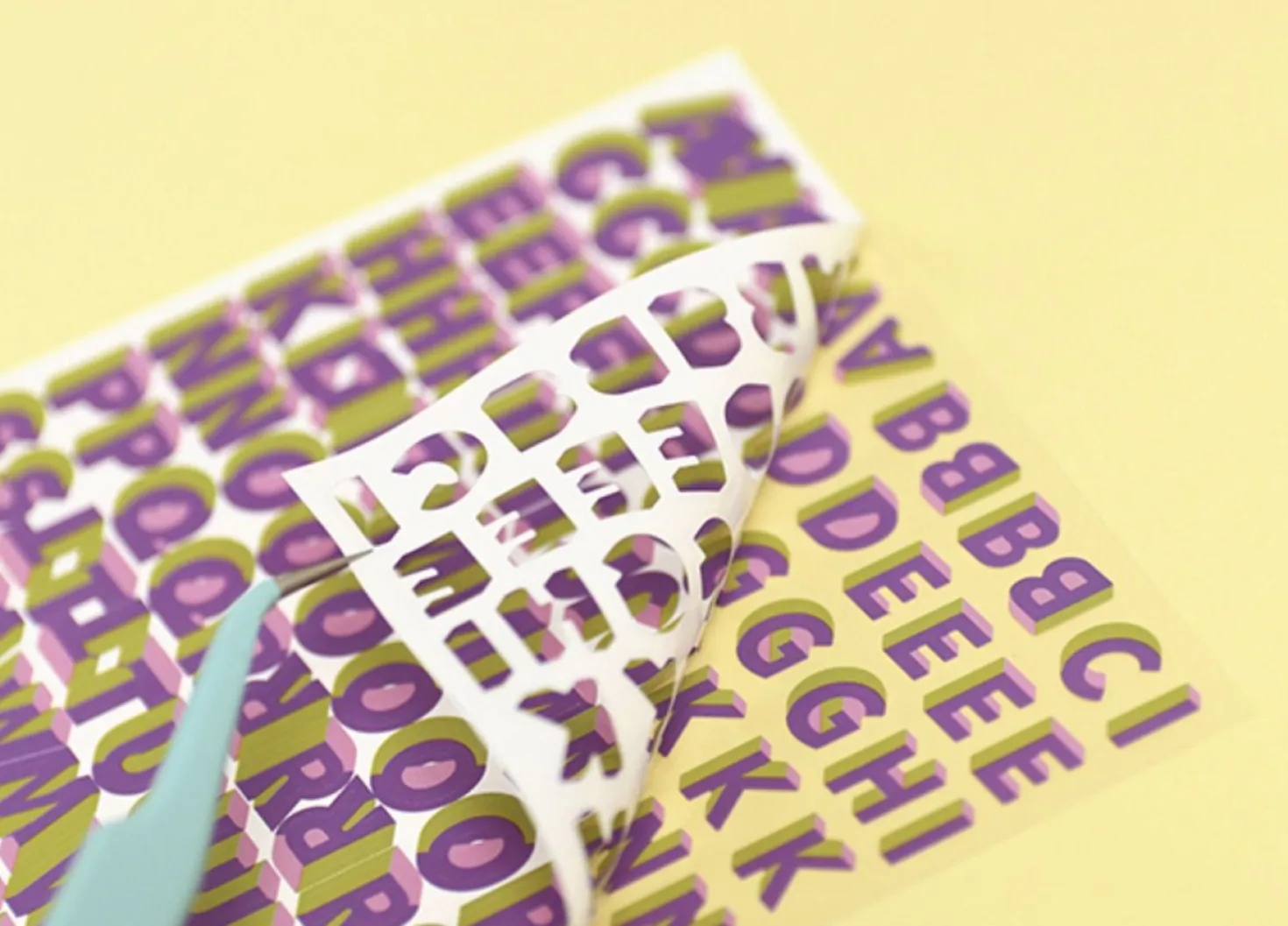 3D Fun Mix Alphabet Removable Sticker