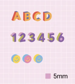 3D Fun Mix Alphabet Removable Sticker