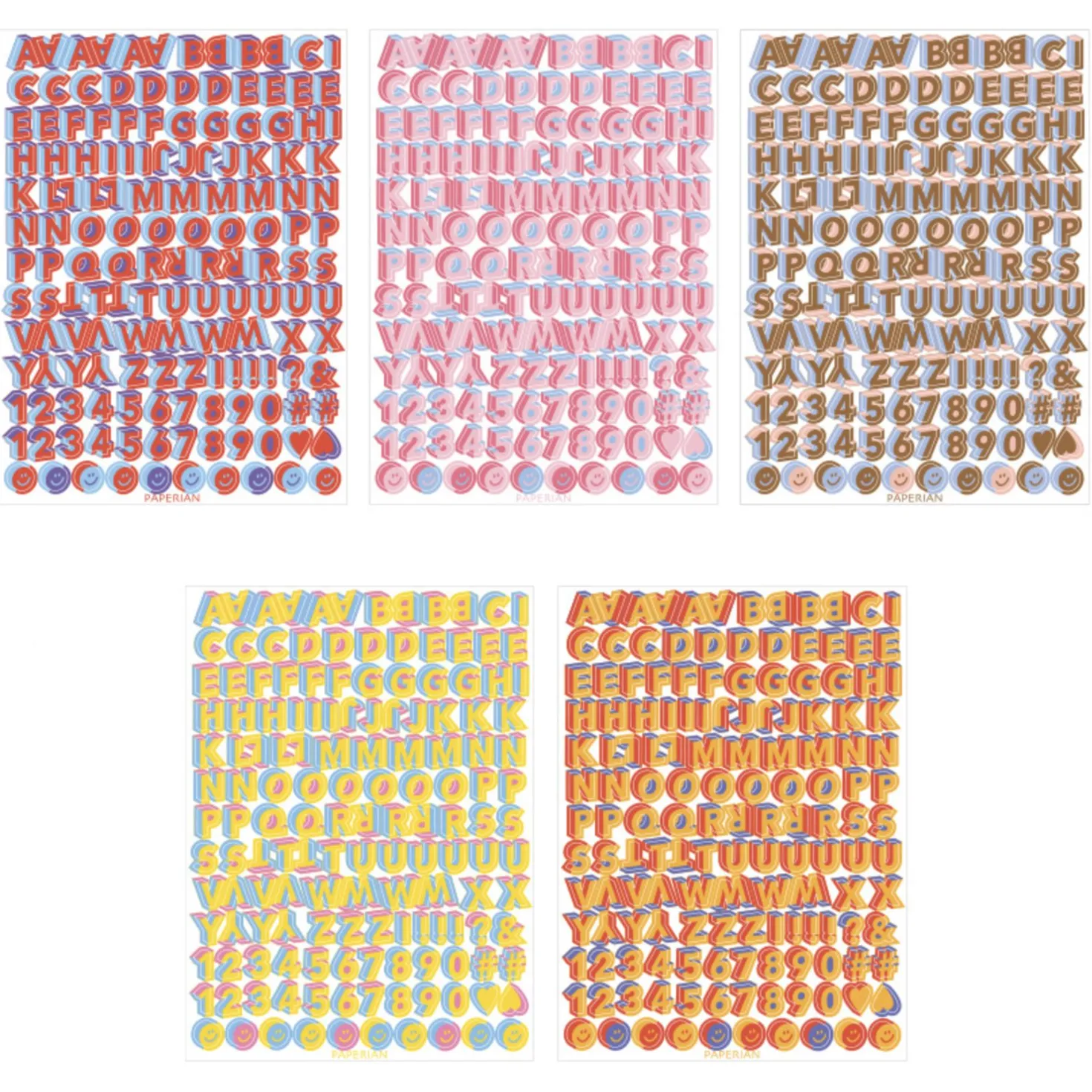 3D Fun Mix Alphabet Removable Sticker