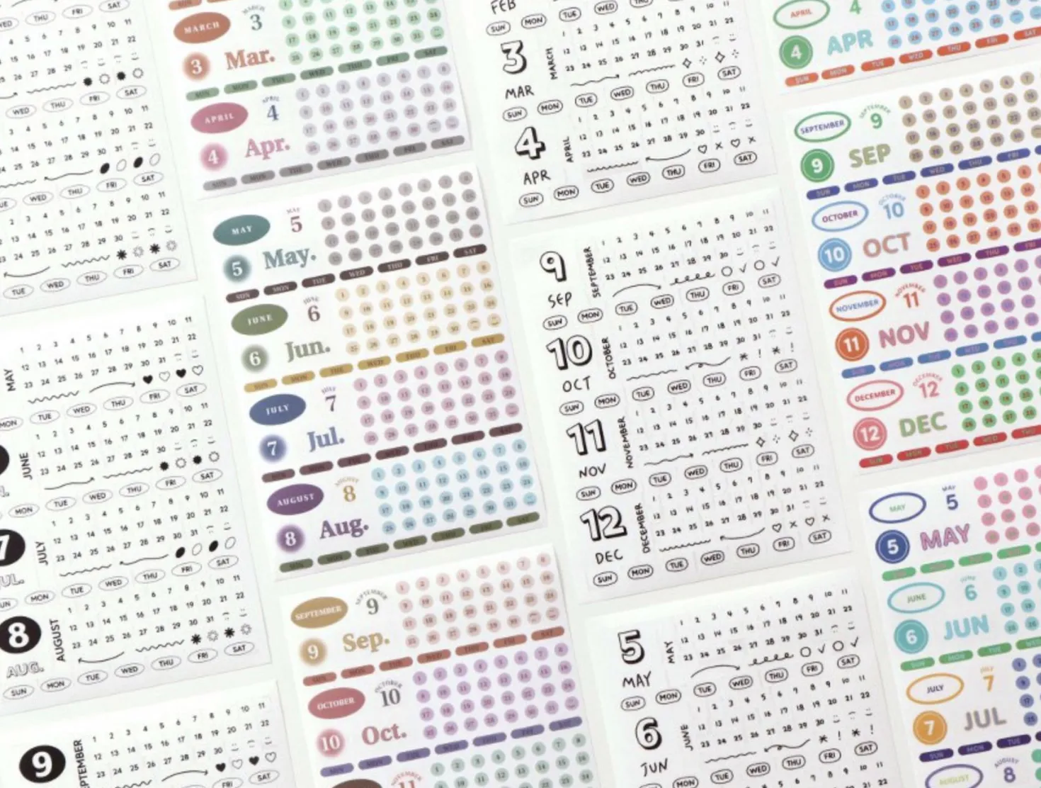 Diary Date Sticker Set