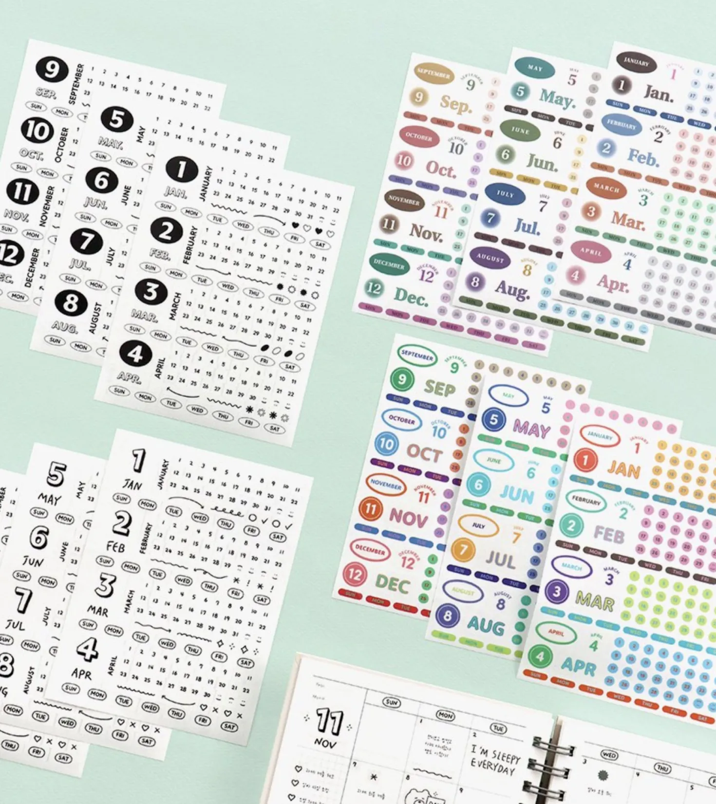 Diary Date Sticker Set