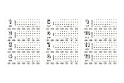 Diary Date Sticker Set