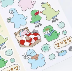 Dino's Daily Life Deco Sticker