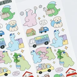 Dino's Daily Life Deco Sticker