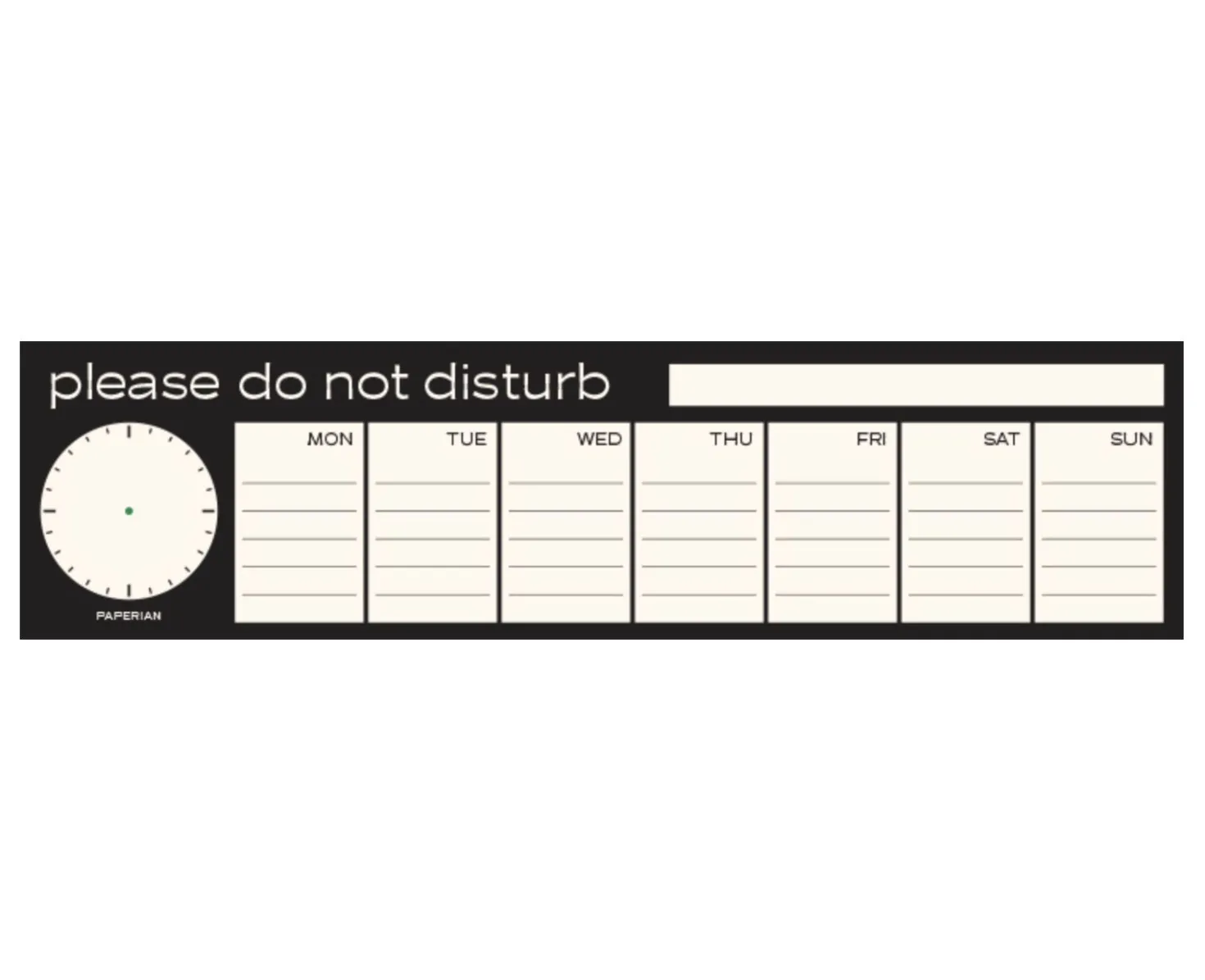 DND Weekly Schedule Notepad
