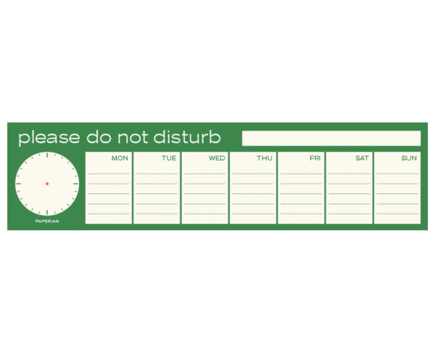 DND Weekly Schedule Notepad