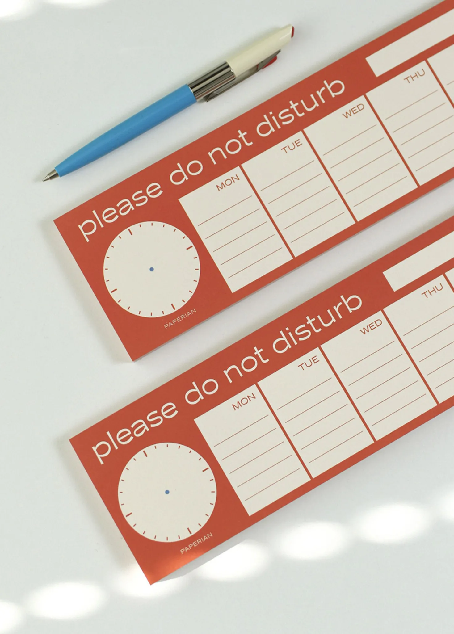 DND Weekly Schedule Notepad
