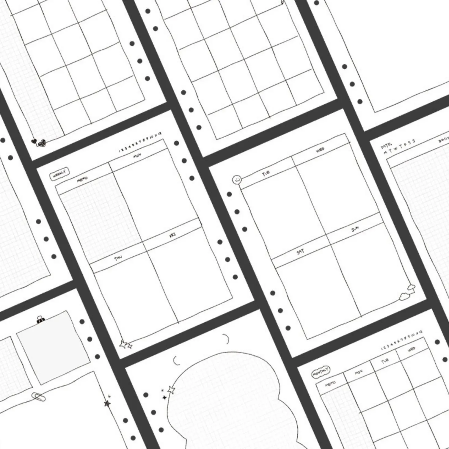 Doodle Bulk 6 Ring A5 Planner Refill