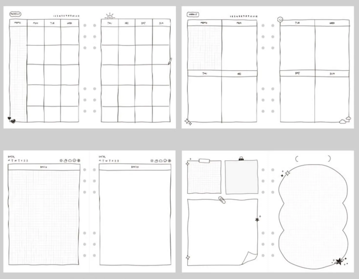 Doodle Bulk 6 Ring A5 Planner Refill
