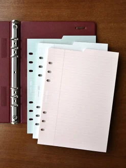Double-sided Classy 6 Ring A5 Index Planner Refill