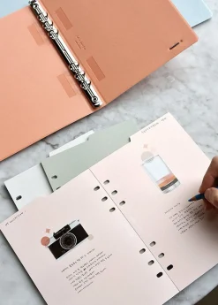 Double-sided Classy 6 Ring A5 Index Planner Refill