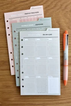 Double-sided Classy 6 Ring A6 Index Planner Refill v1