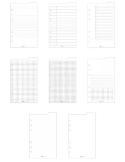 Double-sided Classy 6 Ring A6 Index Planner Refill v2