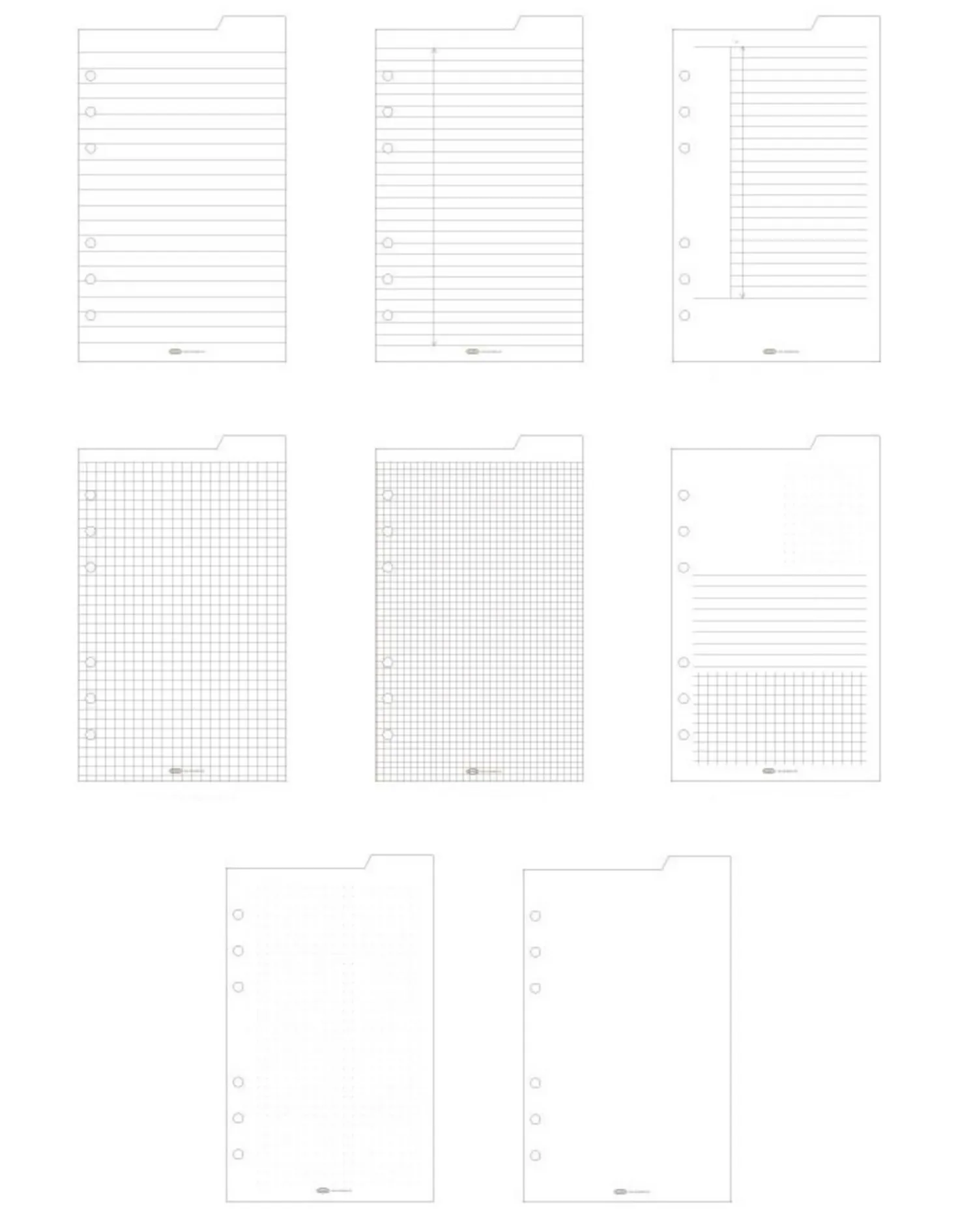 Double-sided Classy 6 Ring A6 Index Planner Refill v2