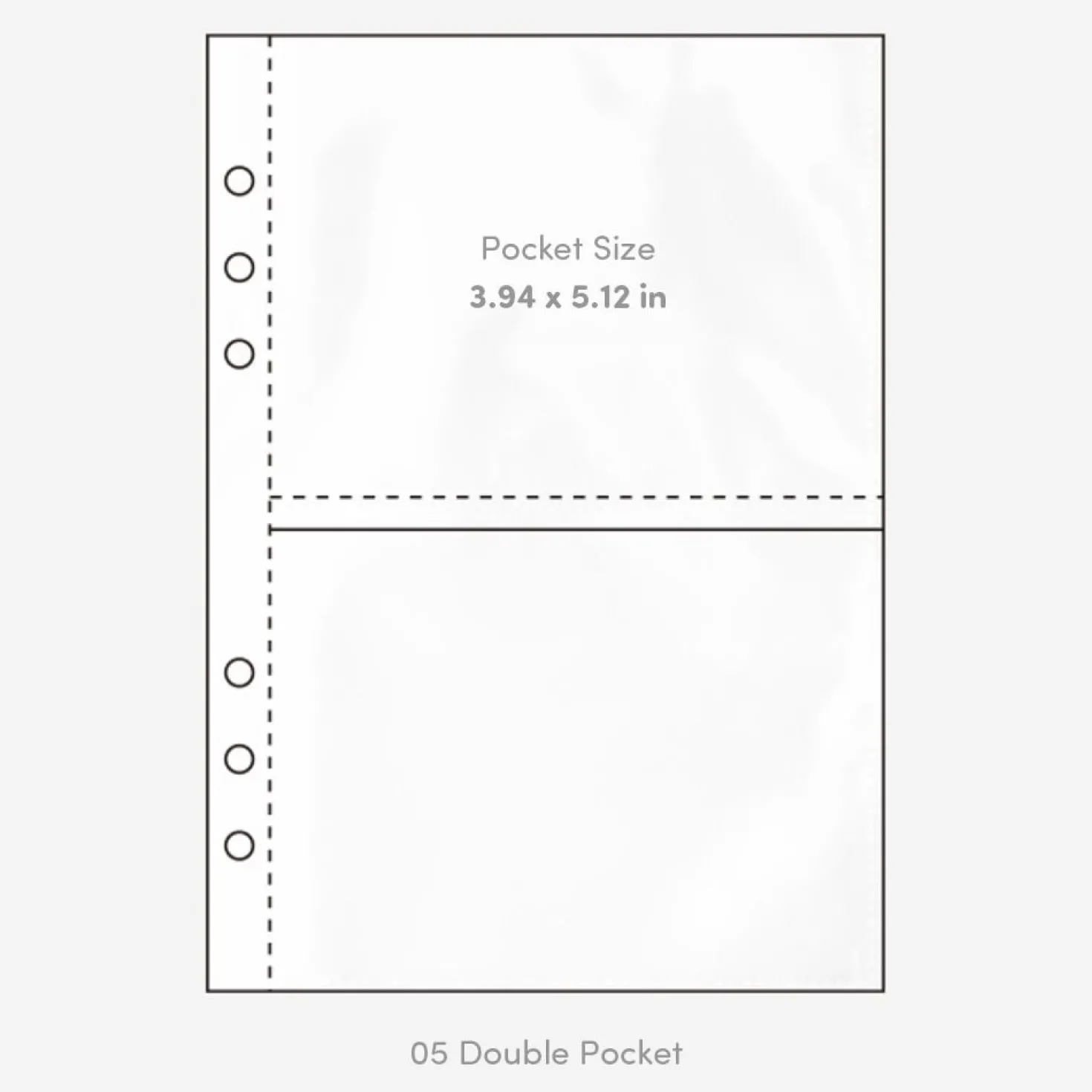 Double-sided 6 Ring A5 Pocket Refill