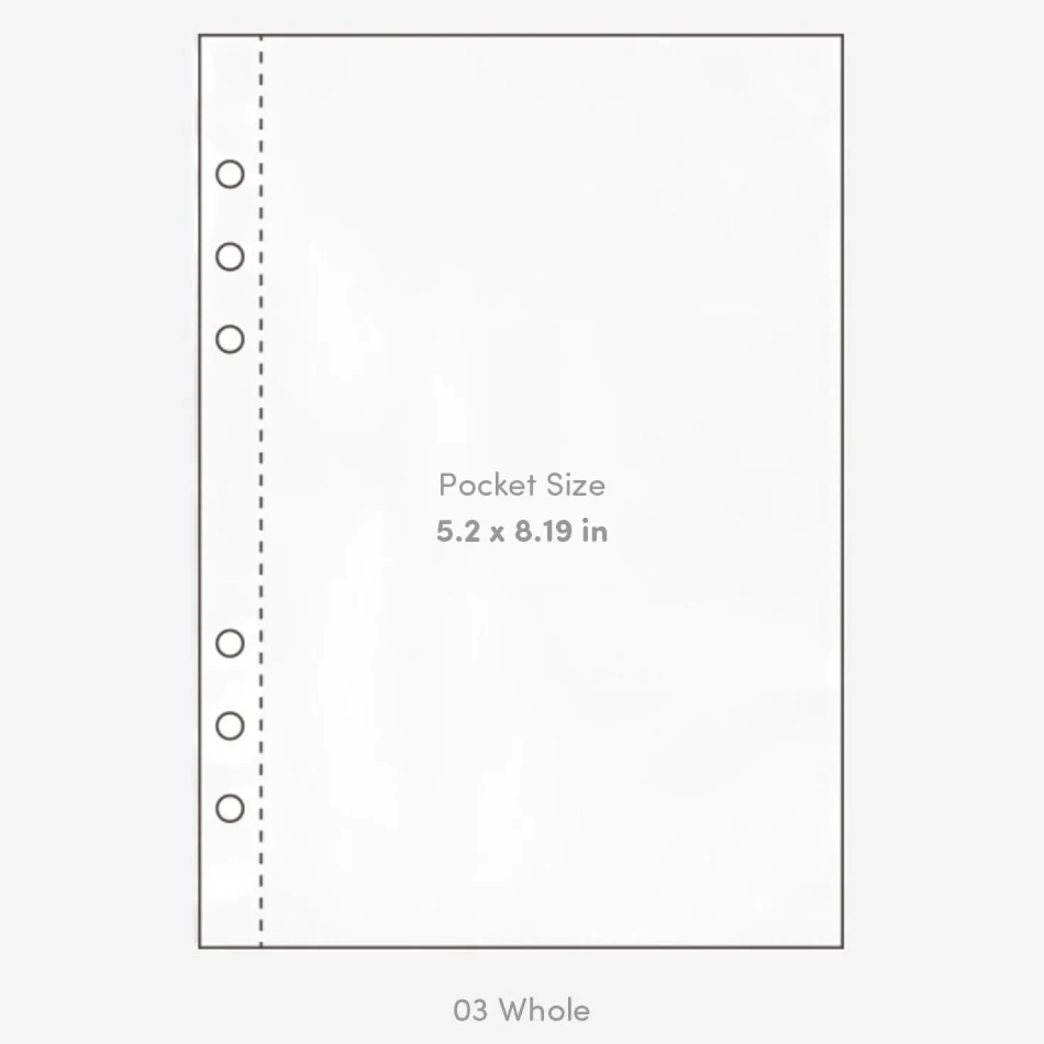 Double-sided 6 Ring A5 Pocket Refill