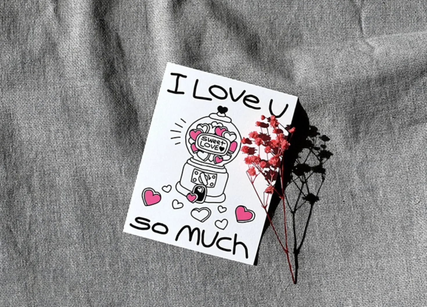 Drawing Message Postcard