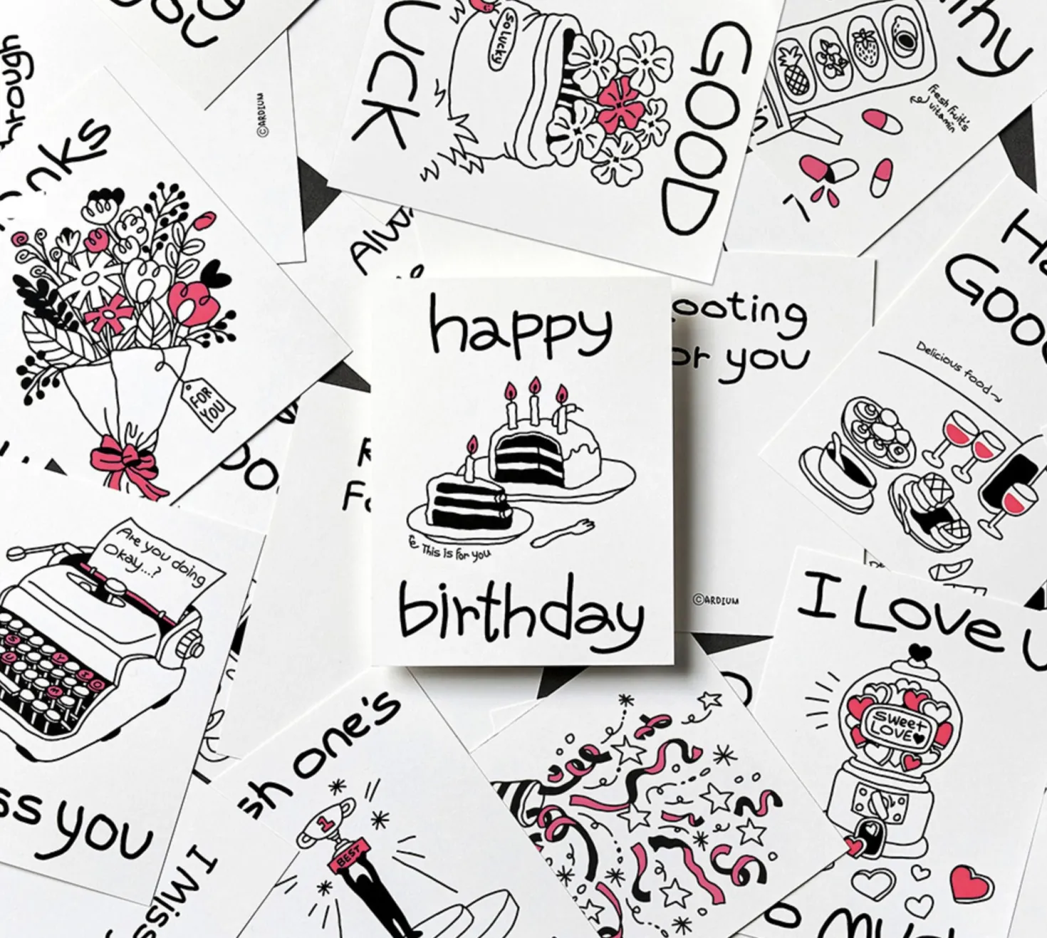 Drawing Message Postcard