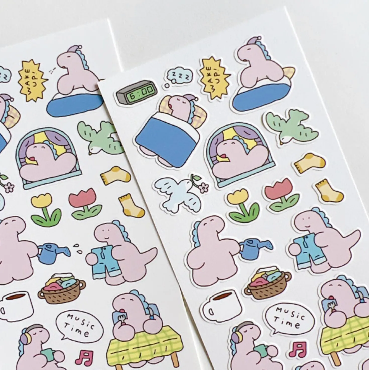 Early Bird Dino Deco Sticker