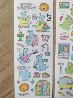 Early Bird Dino Deco Sticker