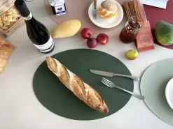 Ellipse Edge Leather Dining Placemat