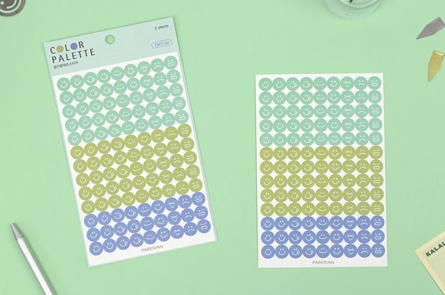 Face Color Palette Sticker
