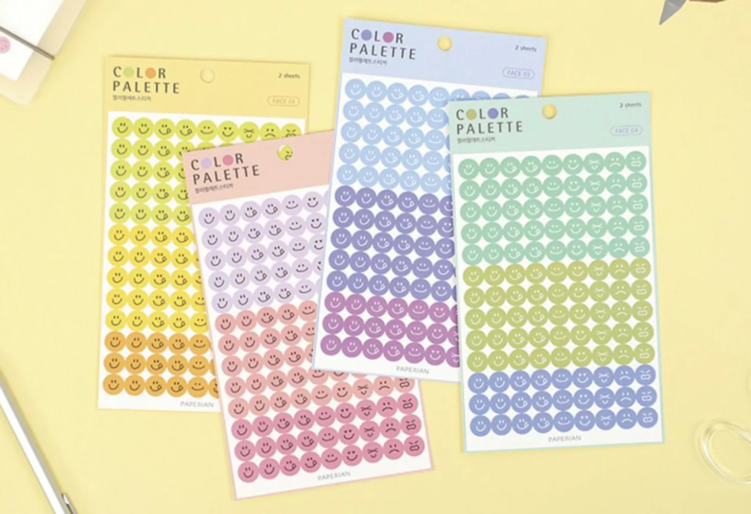 Face Color Palette Sticker