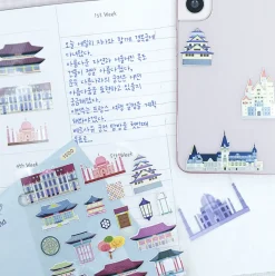Famous Landmark Paper Sticker