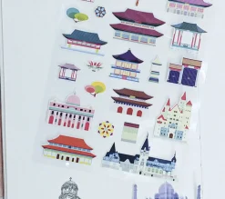 Famous Landmark Paper Sticker