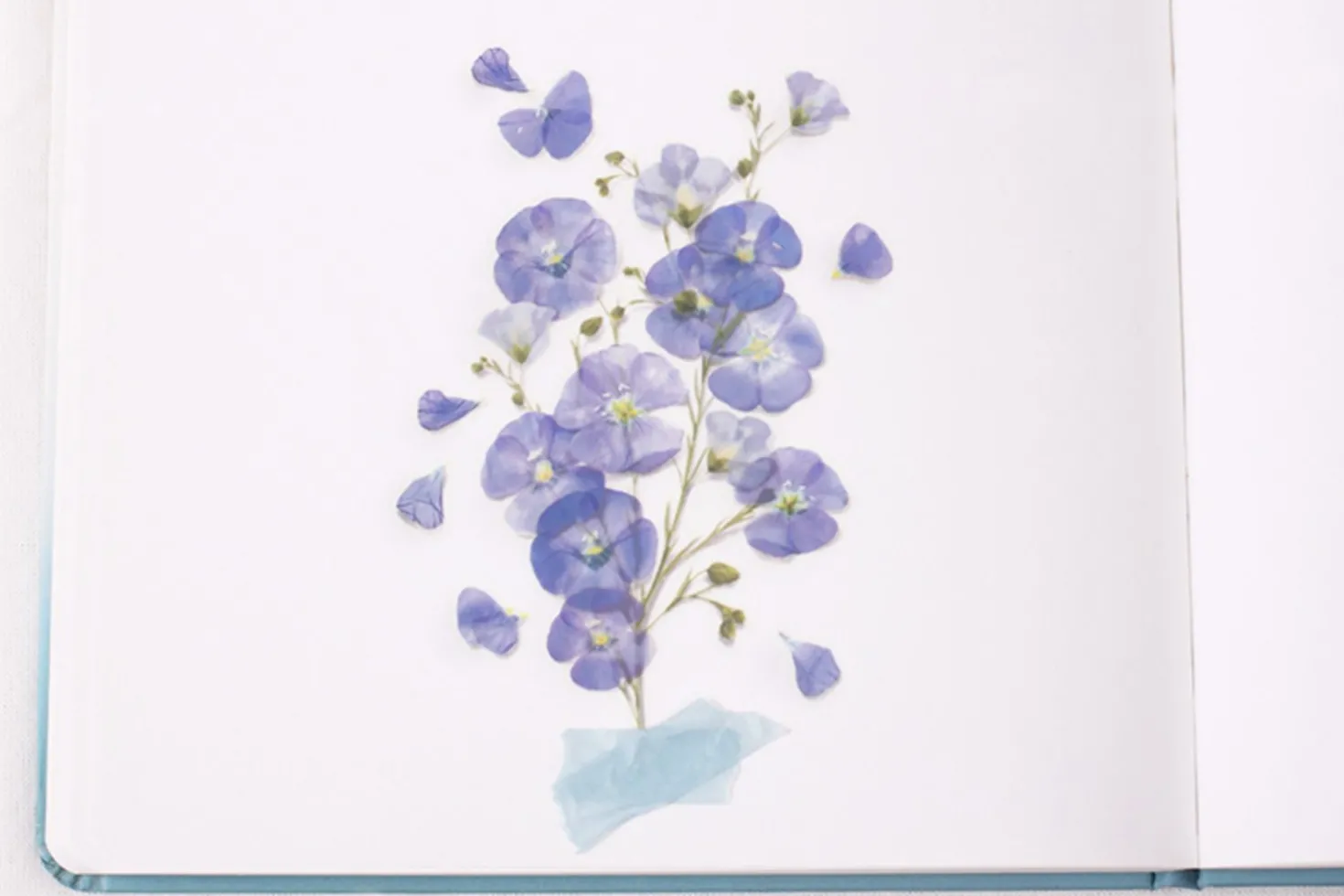 Flax Pressed Flower Sticker