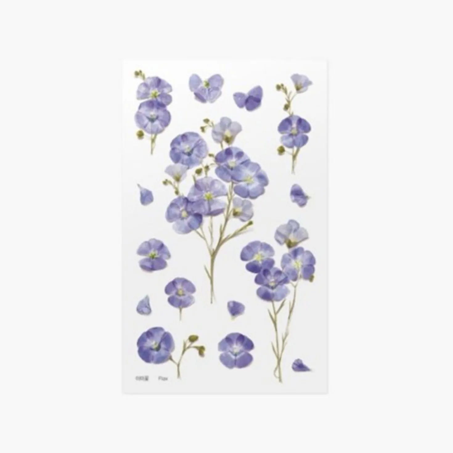 Flax Pressed Flower Sticker