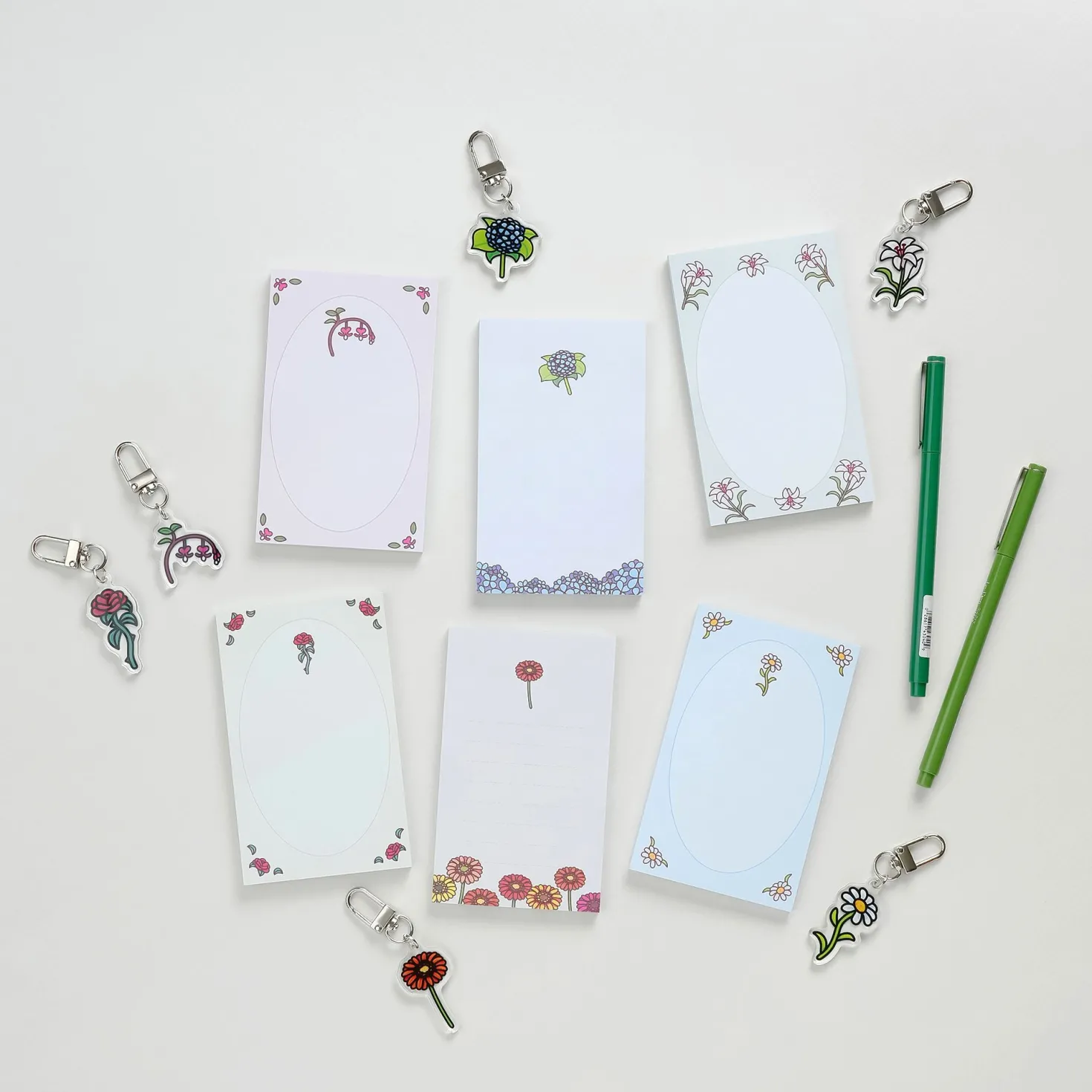 Flower Acrylic Key Ring