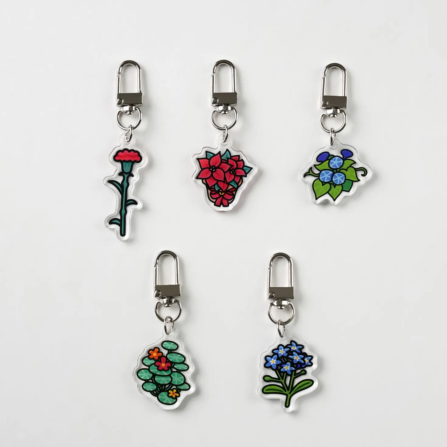 Flower Acrylic Key Ring