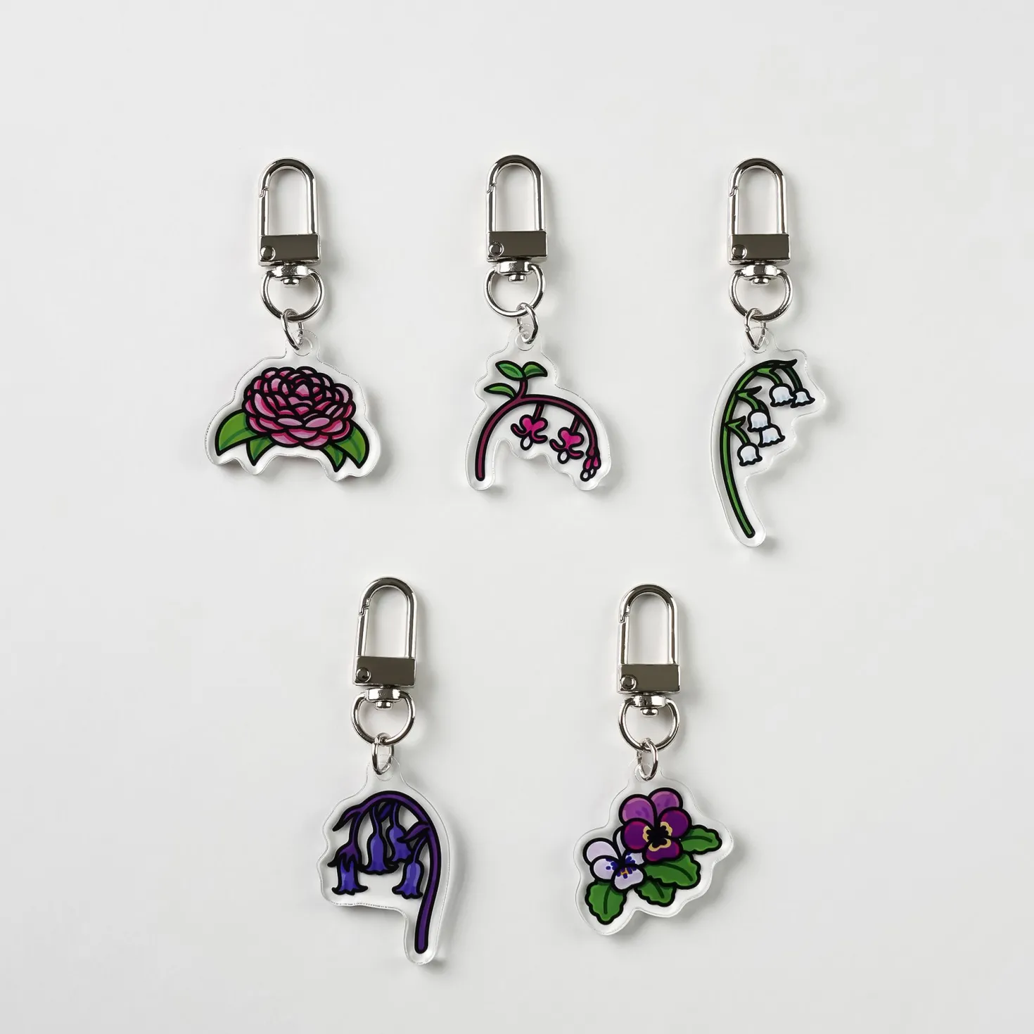 Flower Acrylic Key Ring