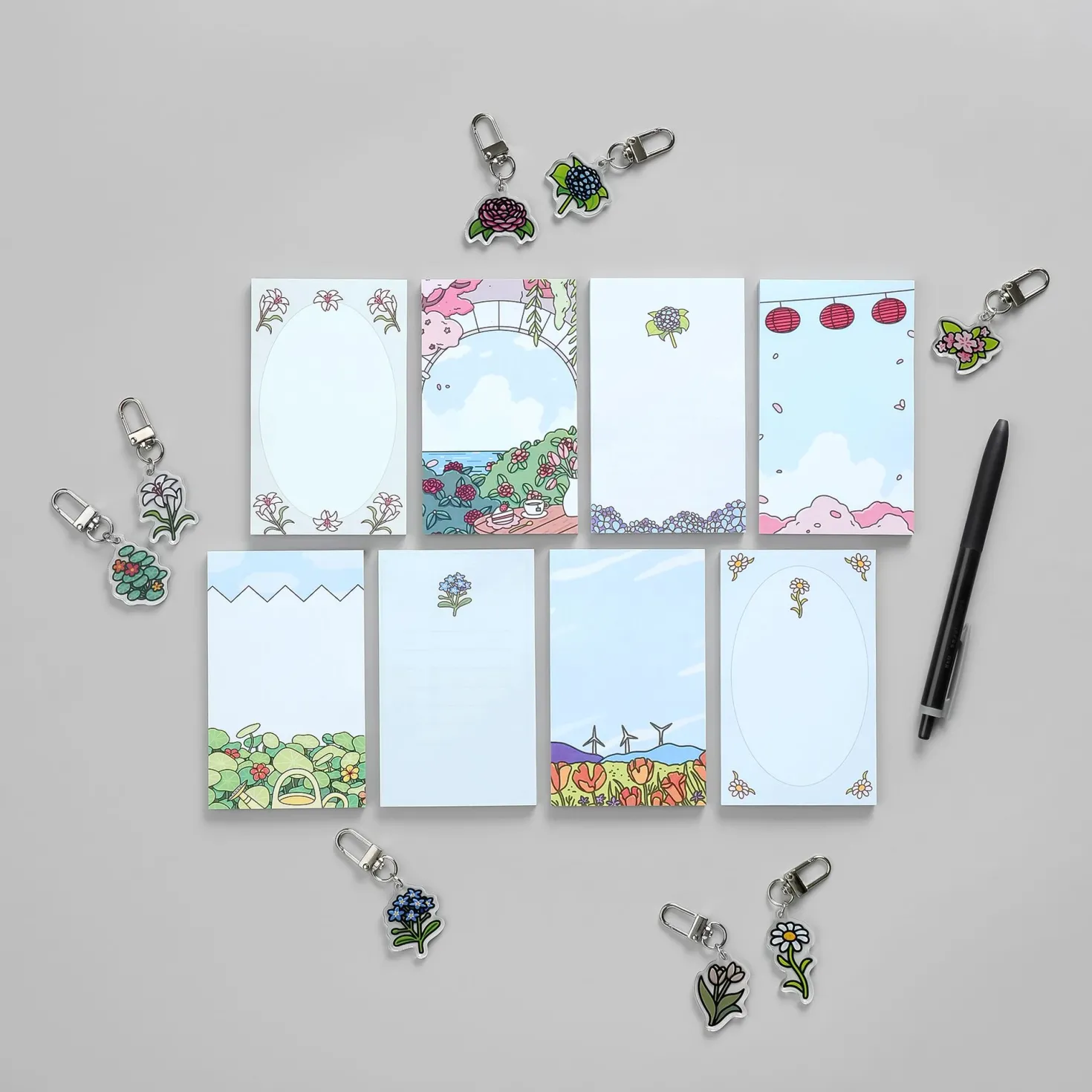 Flower Acrylic Key Ring