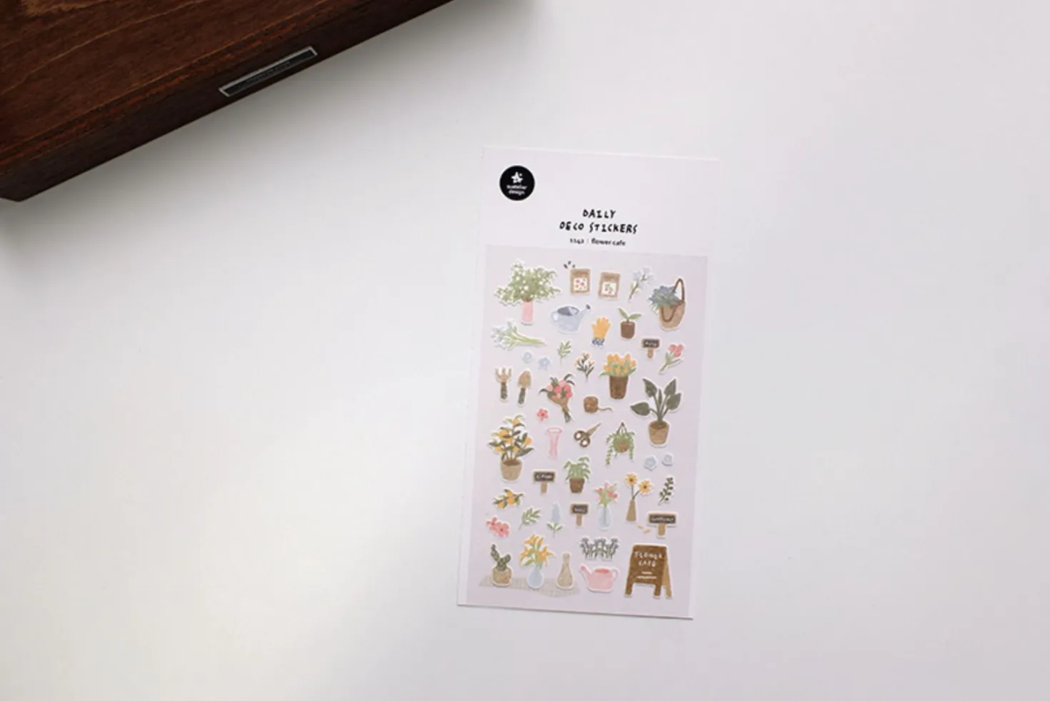 Flower Cafe Deco Sticker