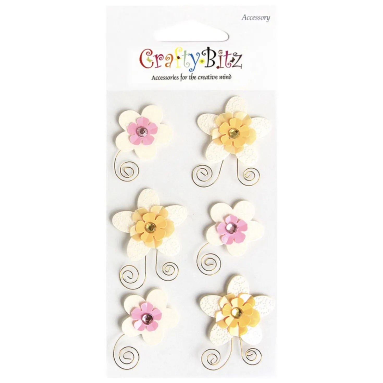 Flower Themed 3D Deco Sticker v1