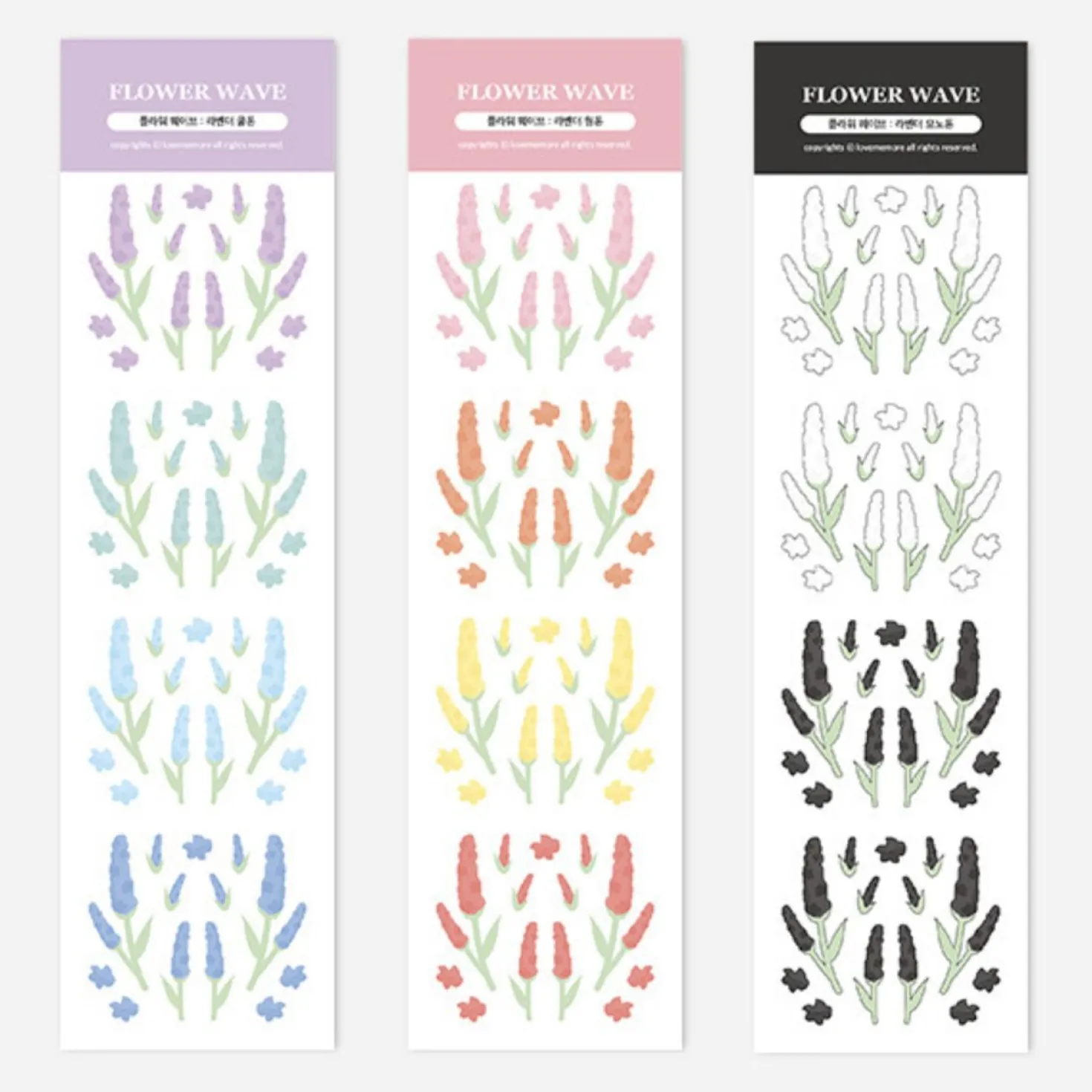 Flower Wave Slim Sticker