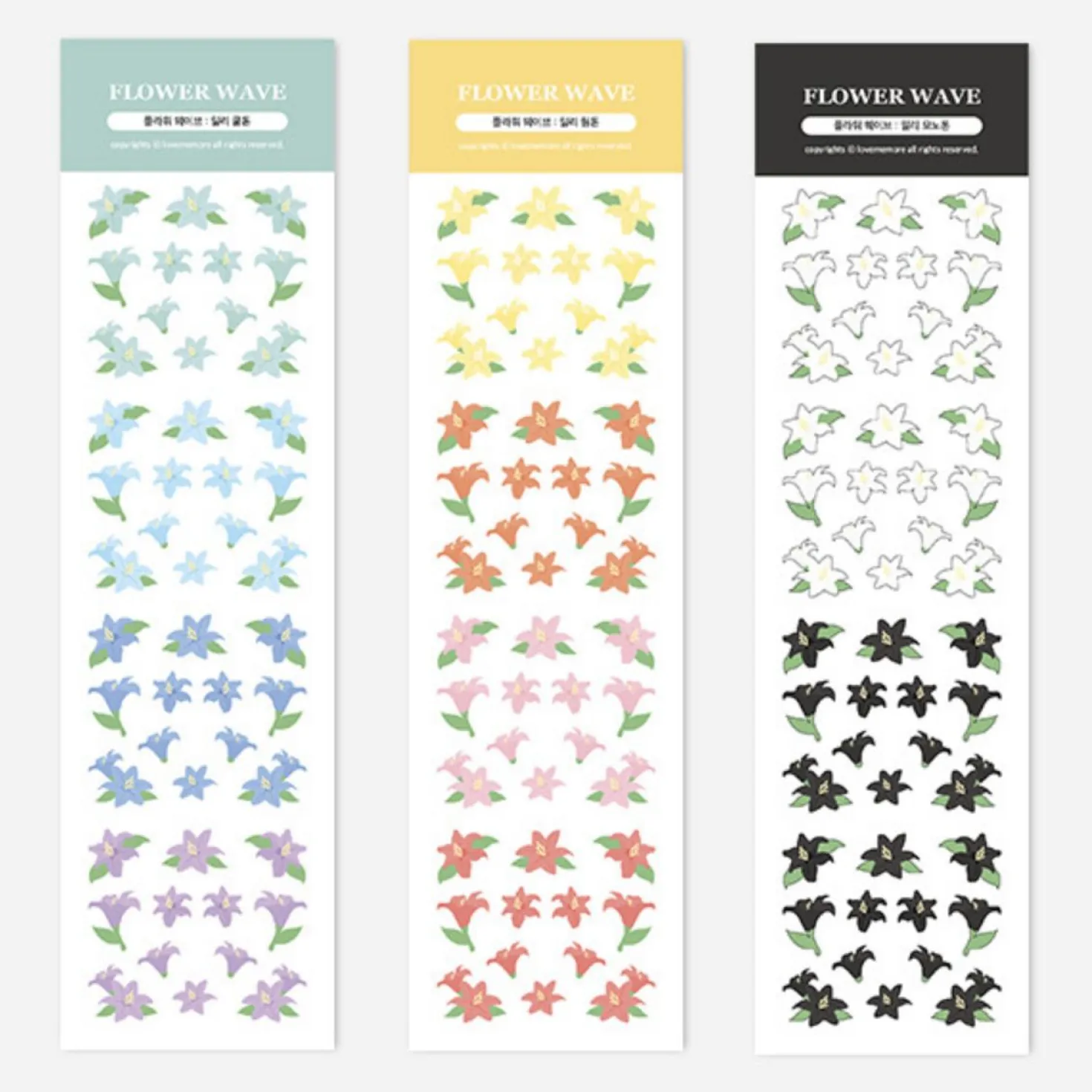 Flower Wave Slim Sticker