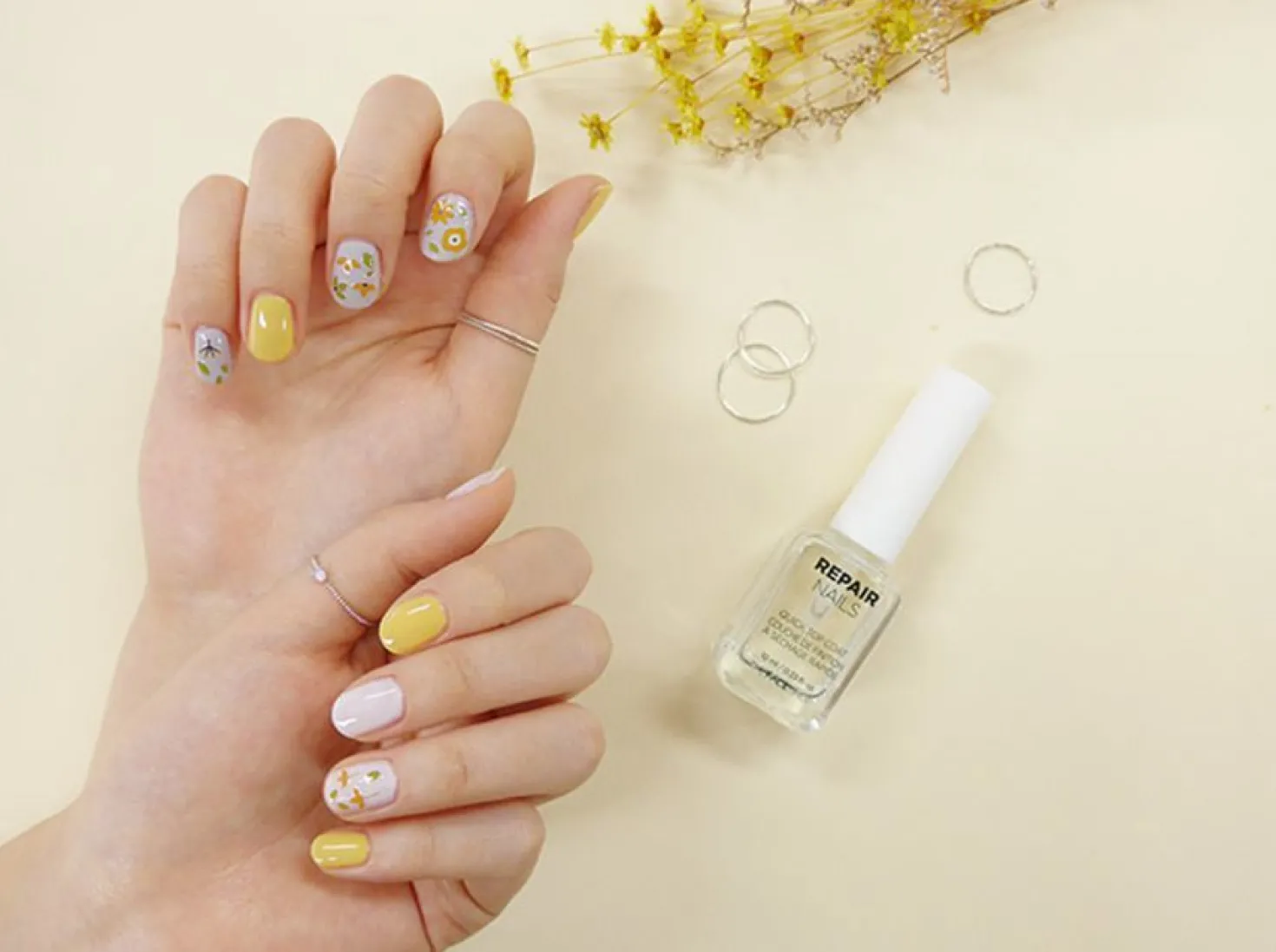Flowery Nail Deco Sticker