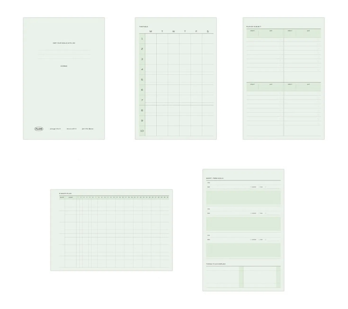 Flow Spiral Standing Study Planner