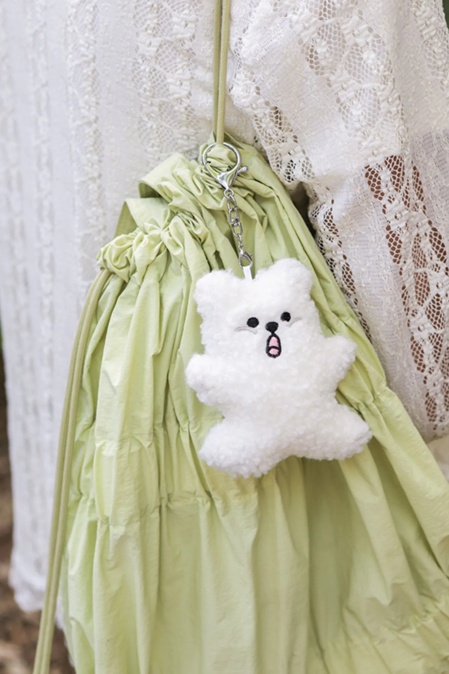 Fluffy Bear Key Ring